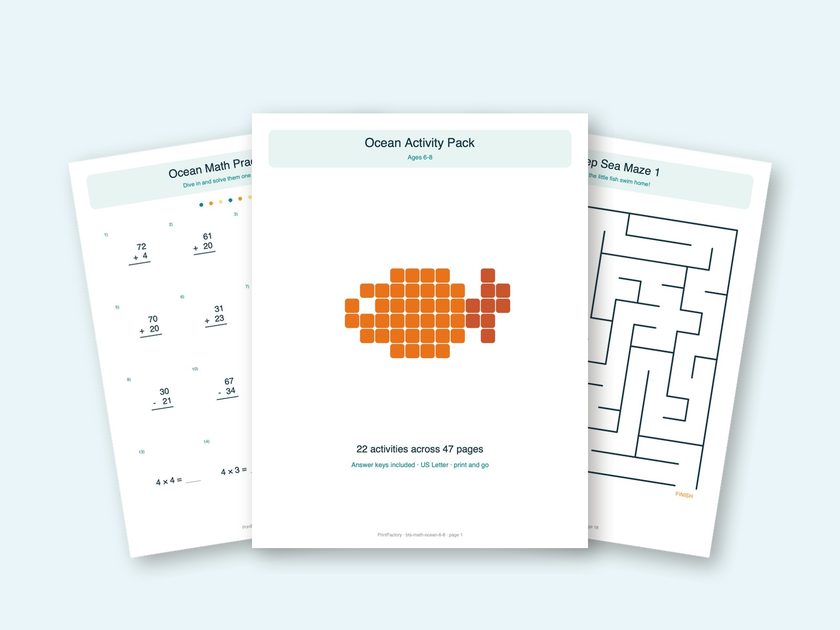 Ocean Math Pack, Ages 6-8 preview