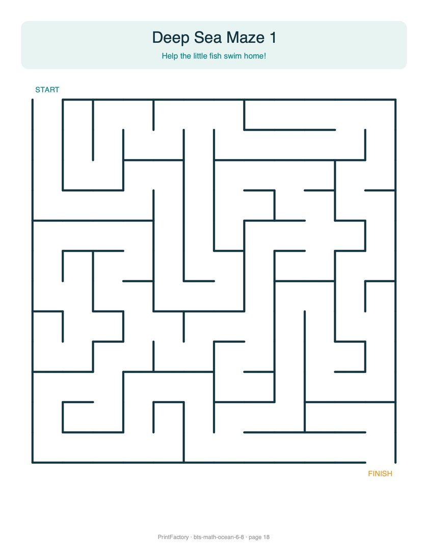 Preview page 3 from the Ocean Math Pack, Ages 6-8